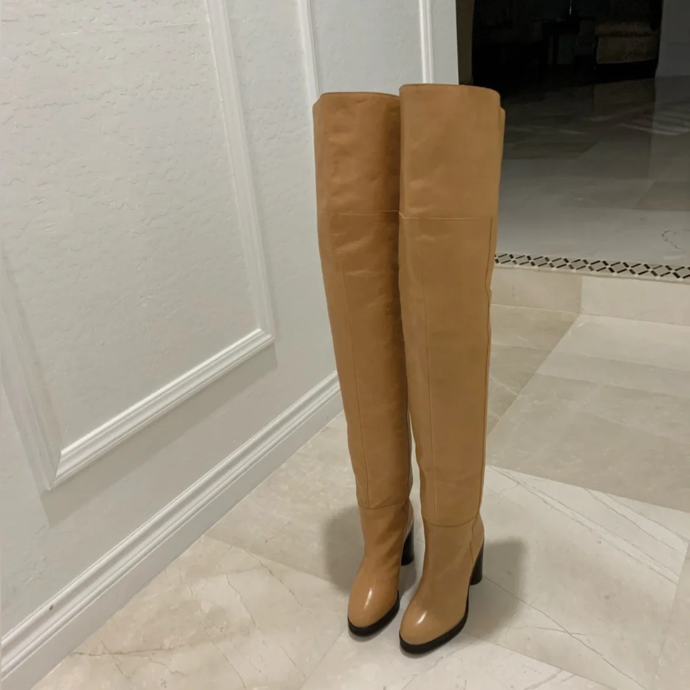 ISABEL MARANT Tan Lurna Tall Boots Size 37